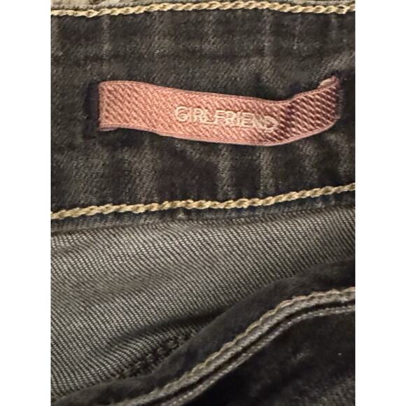 Jag Jeans Plus Sz 18W Black Stretch Denim Girlfriend Raw Edge Ankles Retro Boho - Picture 10 of 11